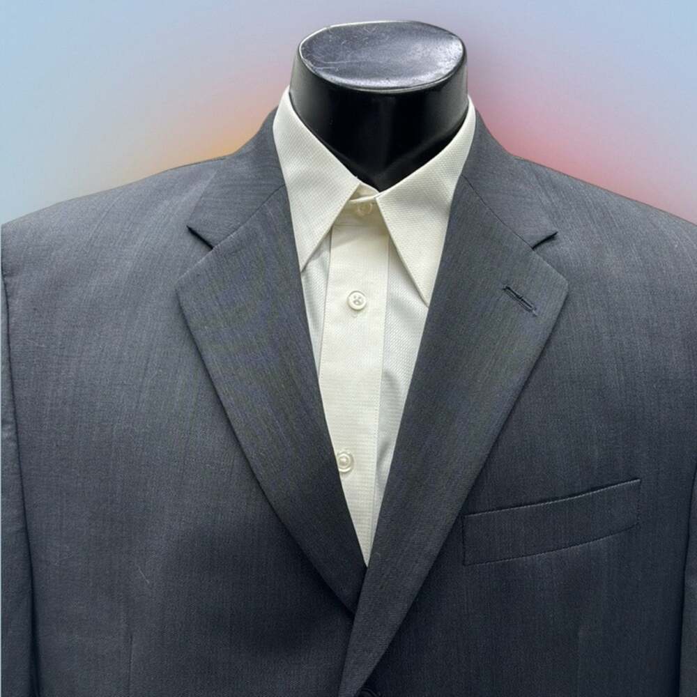 CALVIN KLEIN Men’s 42R Dark Gray Wool Sport Coat Blazer